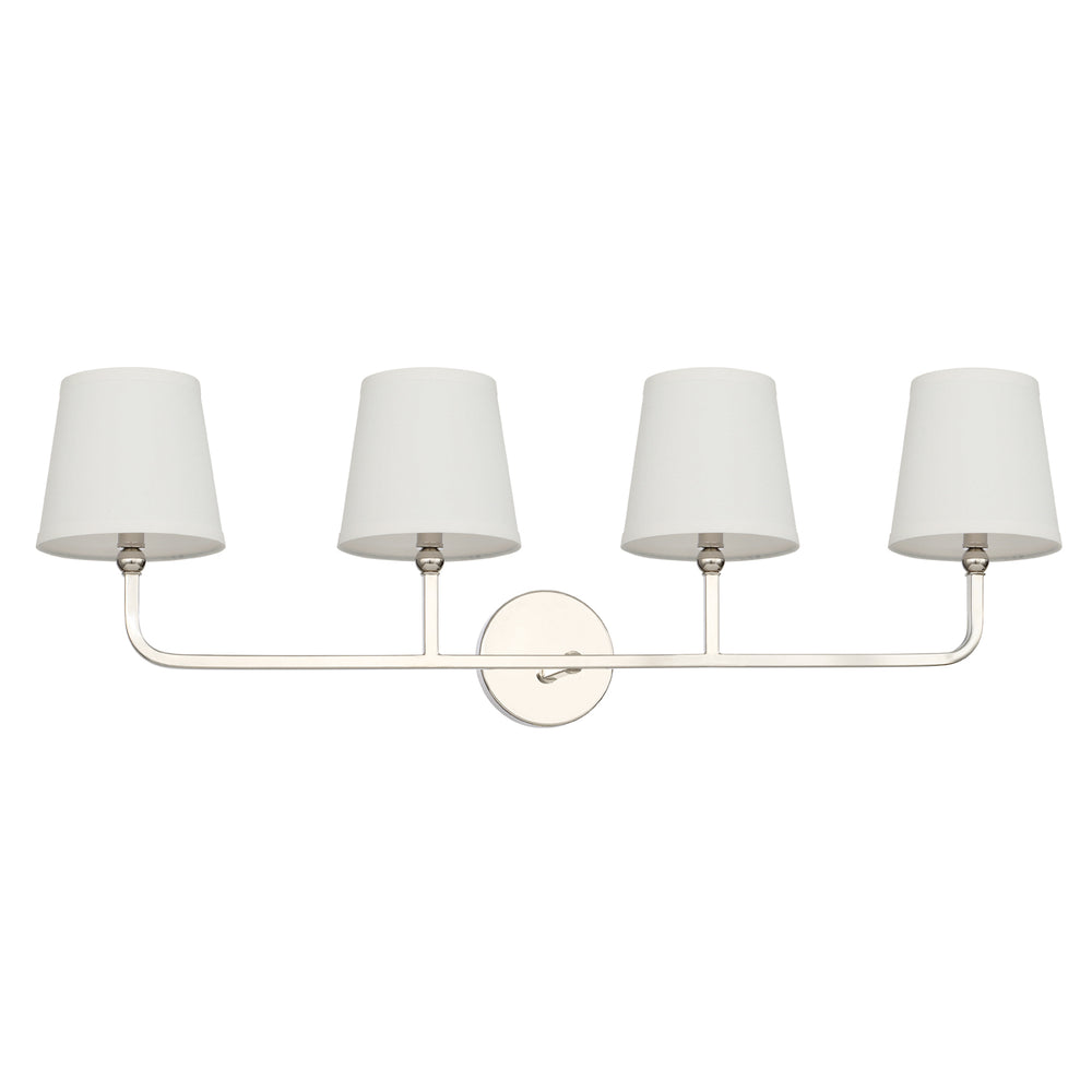 Capital Lighting - Four Light Vanity - Dawson - Polished Nickel- Union Lighting Luminaires Decor