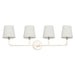 Capital Lighting - Four Light Vanity - Dawson - Polished Nickel- Union Lighting Luminaires Decor