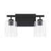 Capital Lighting - Two Light Vanity - Greyson - Matte Black- Union Lighting Luminaires Decor