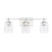 Capital Lighting - Three Light Vanity - Greyson - Chrome- Union Lighting Luminaires Decor