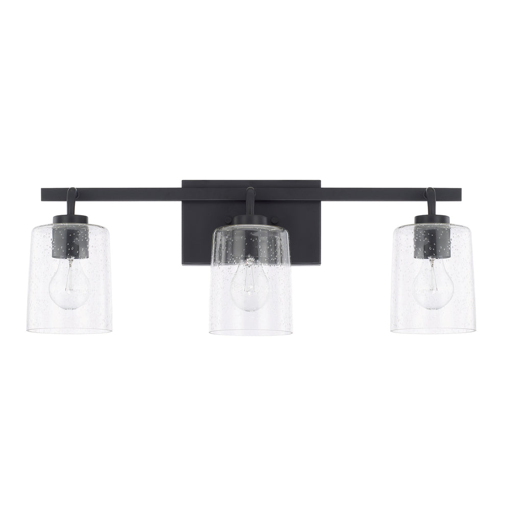 Capital Lighting - Three Light Vanity - Greyson - Matte Black- Union Lighting Luminaires Decor