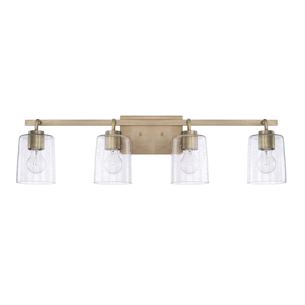 Capital Lighting - Four Light Vanity - Greyson - Aged Brass- Union Lighting Luminaires Decor