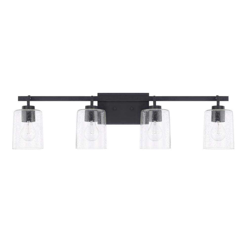 Capital Lighting - Four Light Vanity - Greyson - Matte Black- Union Lighting Luminaires Decor