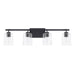 Capital Lighting - Four Light Vanity - Greyson - Matte Black- Union Lighting Luminaires Decor
