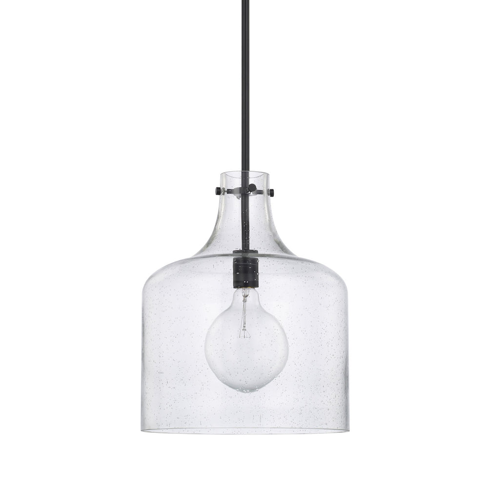 Capital Lighting - One Light Pendant - Crawford - Matte Black- Union Lighting Luminaires Decor