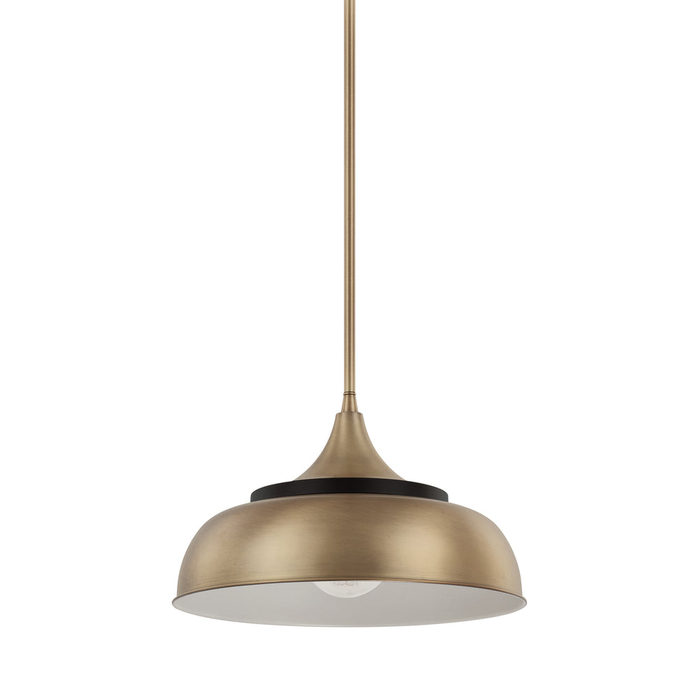 Capital Lighting - One Light Pendant - Max - Brass and Onyx- Union Lighting Luminaires Decor