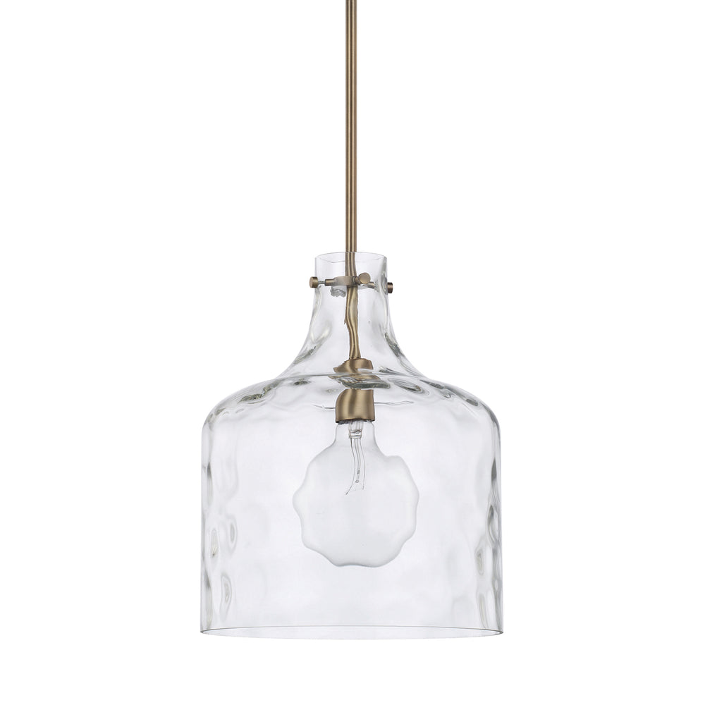 Capital Lighting - One Light Pendant - Crawford - Aged Brass- Union Lighting Luminaires Decor