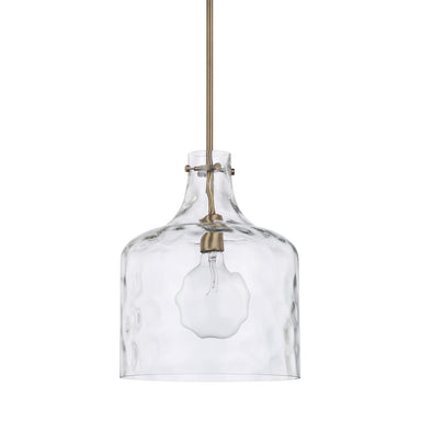 Capital Lighting - One Light Pendant - Crawford - Aged Brass- Union Lighting Luminaires Decor