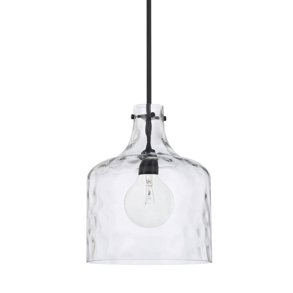 Capital Lighting - One Light Pendant - Crawford - Matte Black- Union Lighting Luminaires Decor