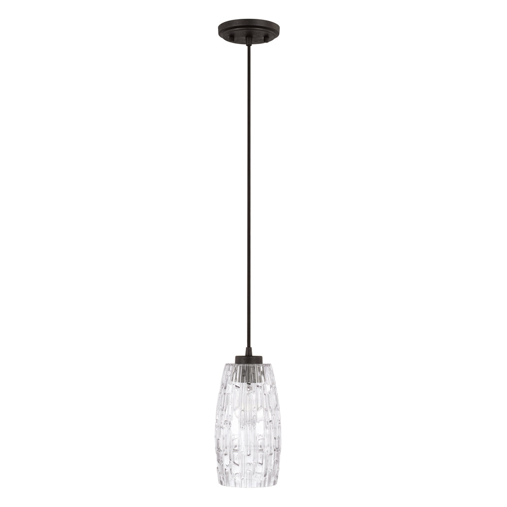 Capital Lighting - One Light Pendant - Casper - Black Iron- Union Lighting Luminaires Decor
