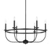 Capital Lighting - Six Light Chandelier - Rylann - Matte Black- Union Lighting Luminaires Decor