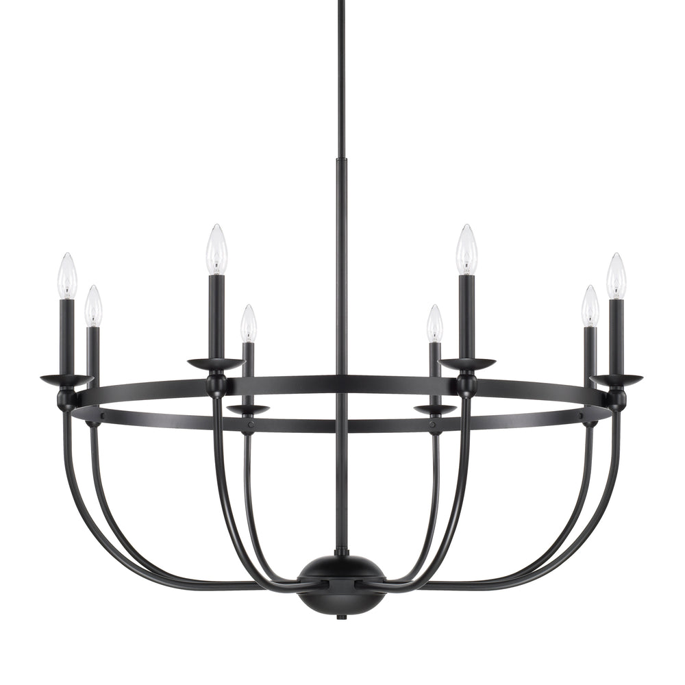 Capital Lighting - Eight Light Chandelier - Rylann - Matte Black- Union Lighting Luminaires Decor