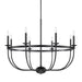 Capital Lighting - Eight Light Chandelier - Rylann - Matte Black- Union Lighting Luminaires Decor