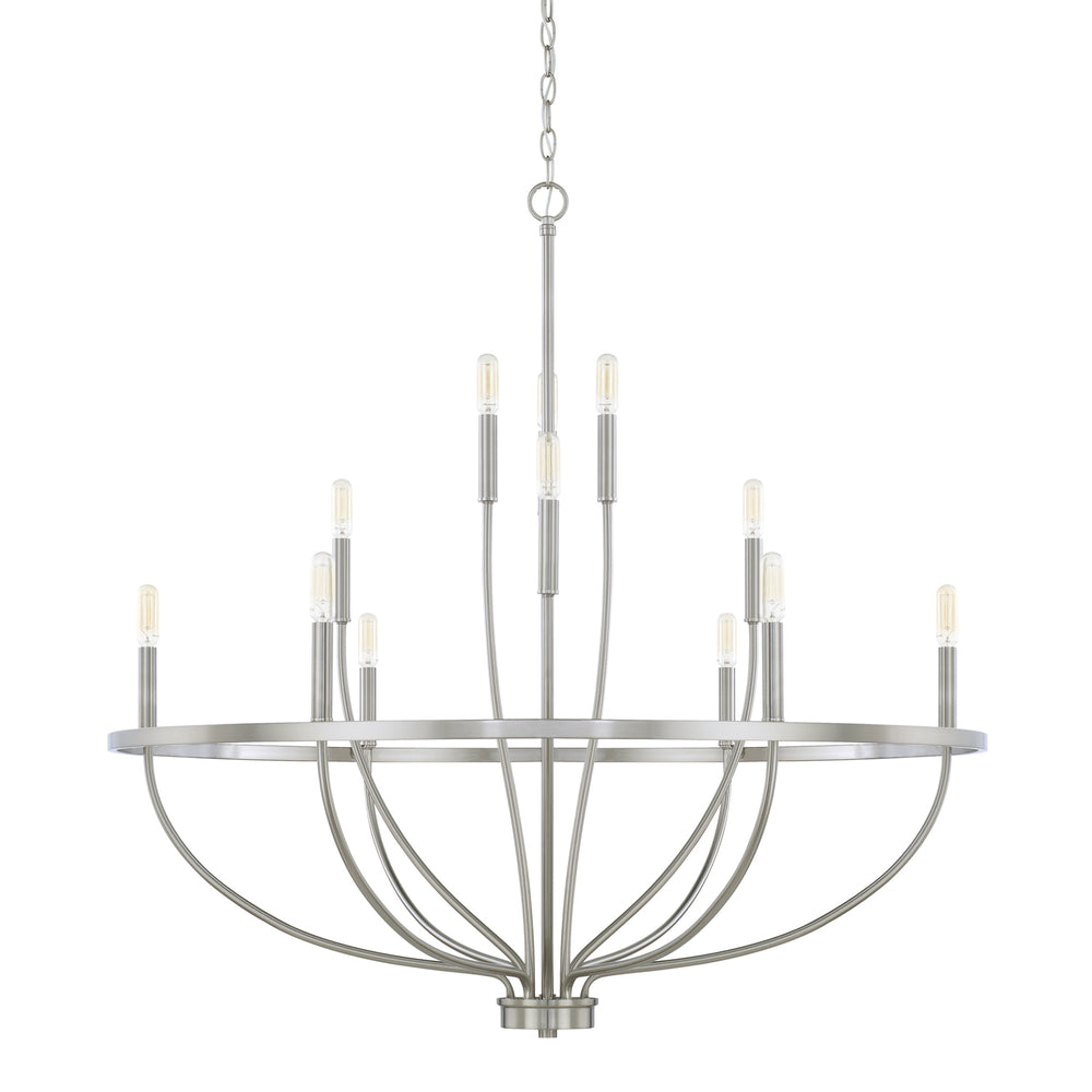 Capital Lighting - 12 Light Chandelier - Greyson - Brushed Nickel- Union Lighting Luminaires Decor