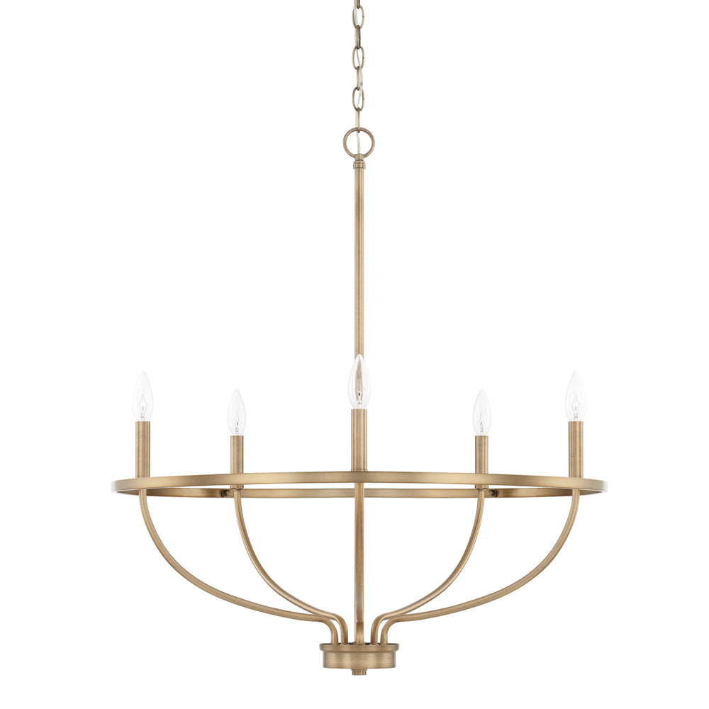 Capital Lighting - Five Light Chandelier - Greyson - Aged Brass- Union Lighting Luminaires Decor