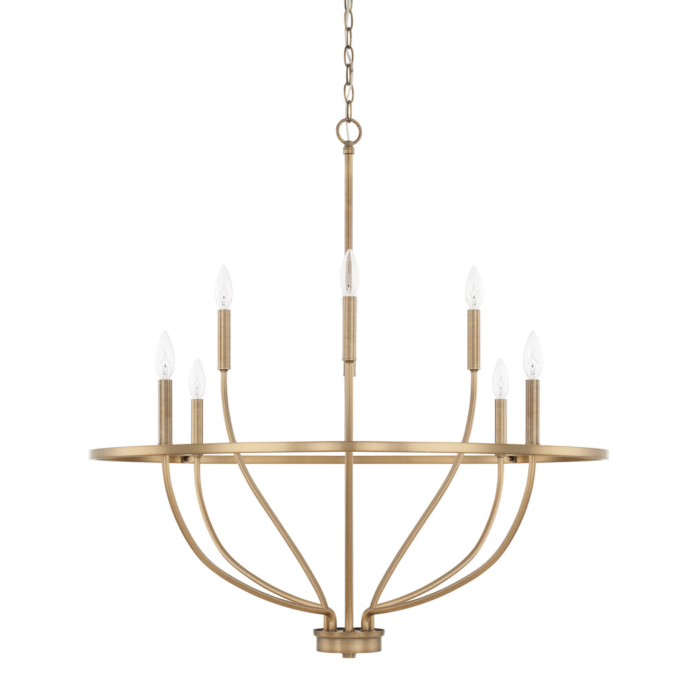 Capital Lighting - Eight Light Chandelier - Greyson - Aged Brass- Union Lighting Luminaires Decor