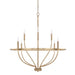 Capital Lighting - Eight Light Chandelier - Greyson - Aged Brass- Union Lighting Luminaires Decor