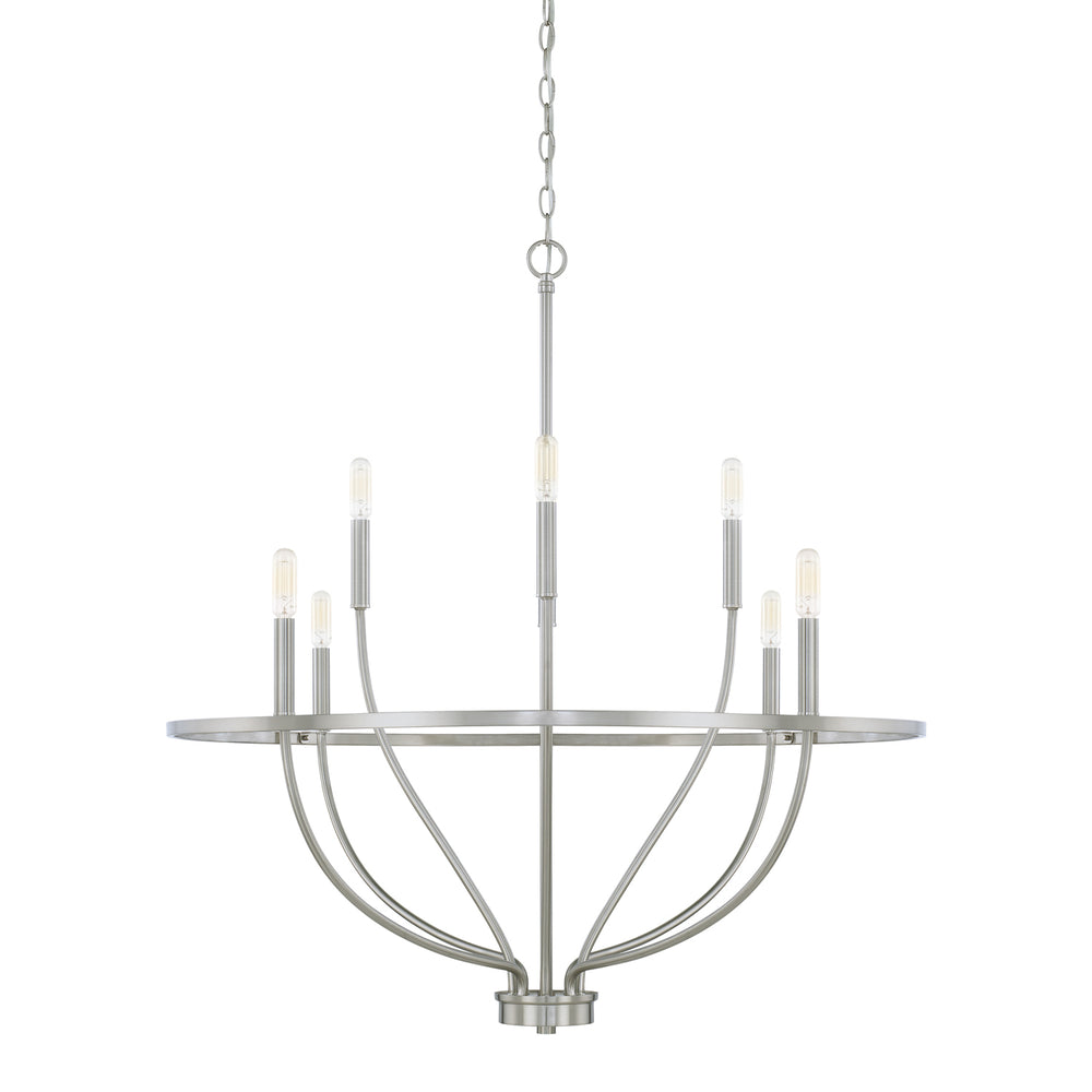 Capital Lighting - Eight Light Chandelier - Greyson - Brushed Nickel- Union Lighting Luminaires Decor