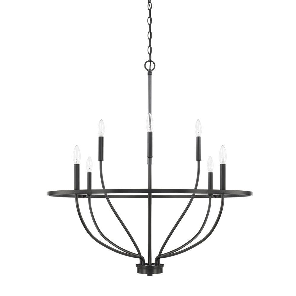 Capital Lighting - Eight Light Chandelier - Greyson - Matte Black- Union Lighting Luminaires Decor