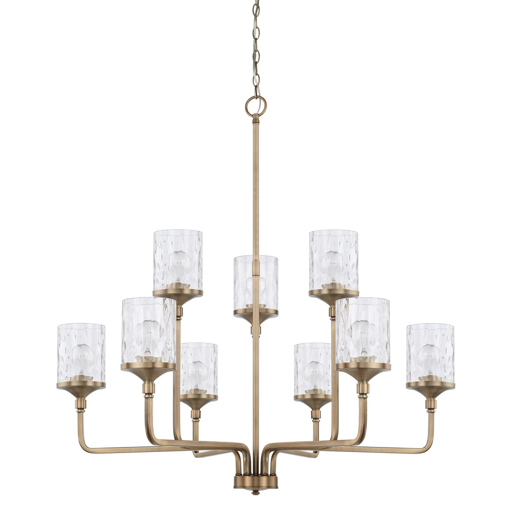 Capital Lighting - Nine Light Chandelier - Colton - Aged Brass- Union Lighting Luminaires Decor