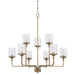 Capital Lighting - Nine Light Chandelier - Colton - Aged Brass- Union Lighting Luminaires Decor
