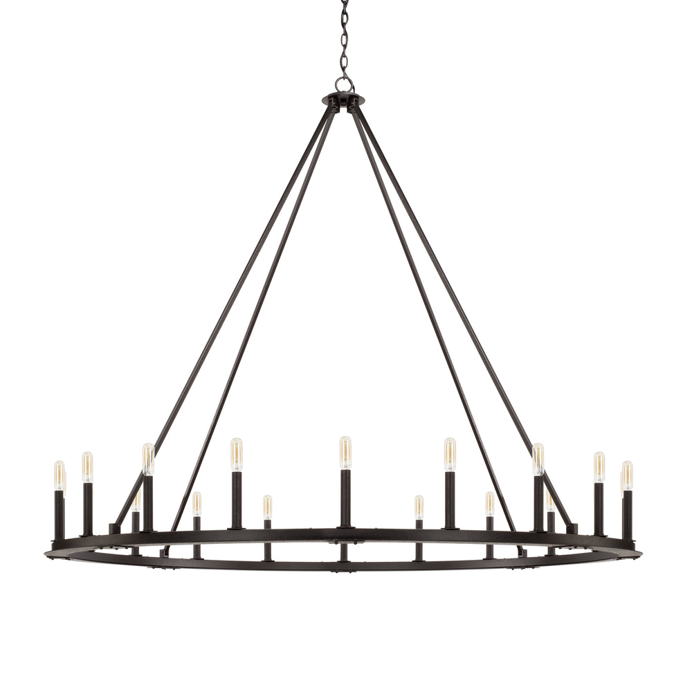 Capital Lighting - 20 Light Chandelier - Pearson - Black Iron- Union Lighting Luminaires Decor