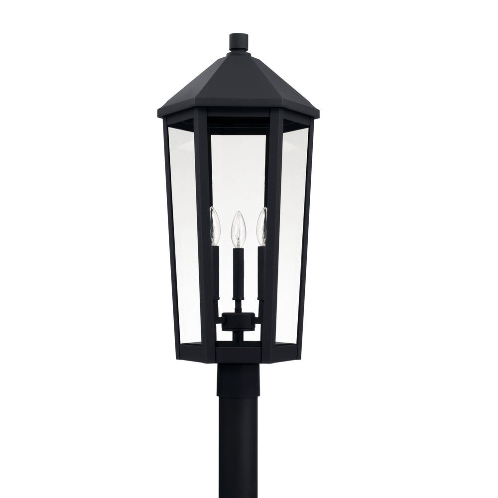 Capital Lighting - Three Light Outdoor Post Lantern - Ellsworth - Black- Union Lighting Luminaires Decor