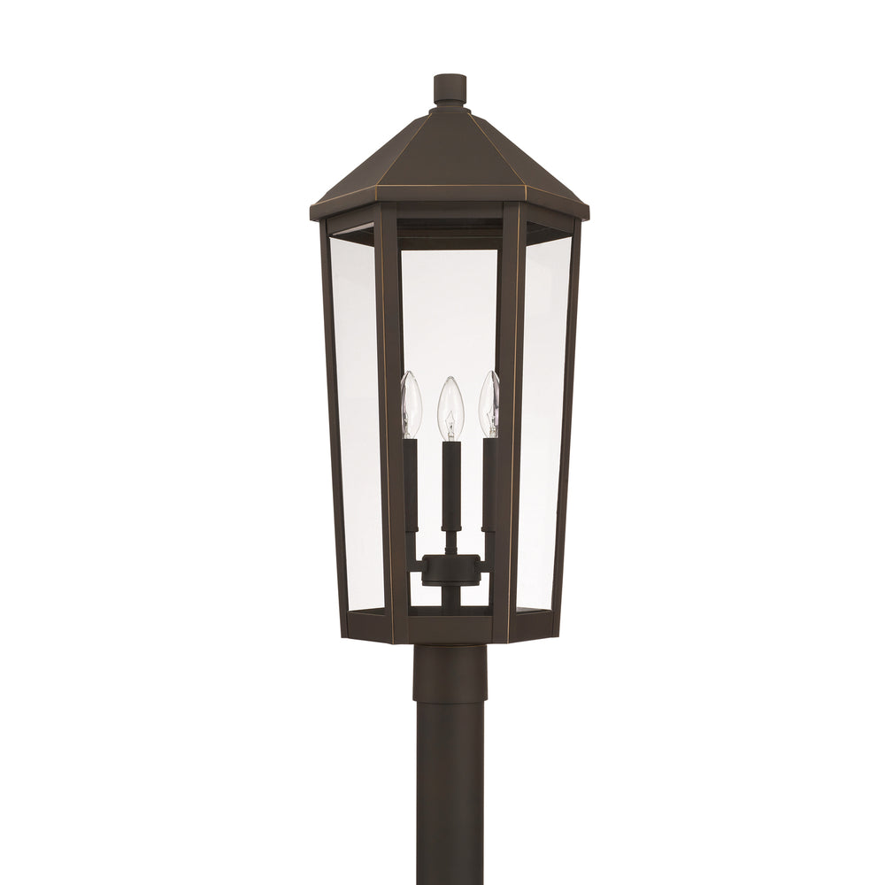 Capital Lighting - Three Light Outdoor Post Lantern - Ellsworth - Oiled Bronze- Union Lighting Luminaires Decor