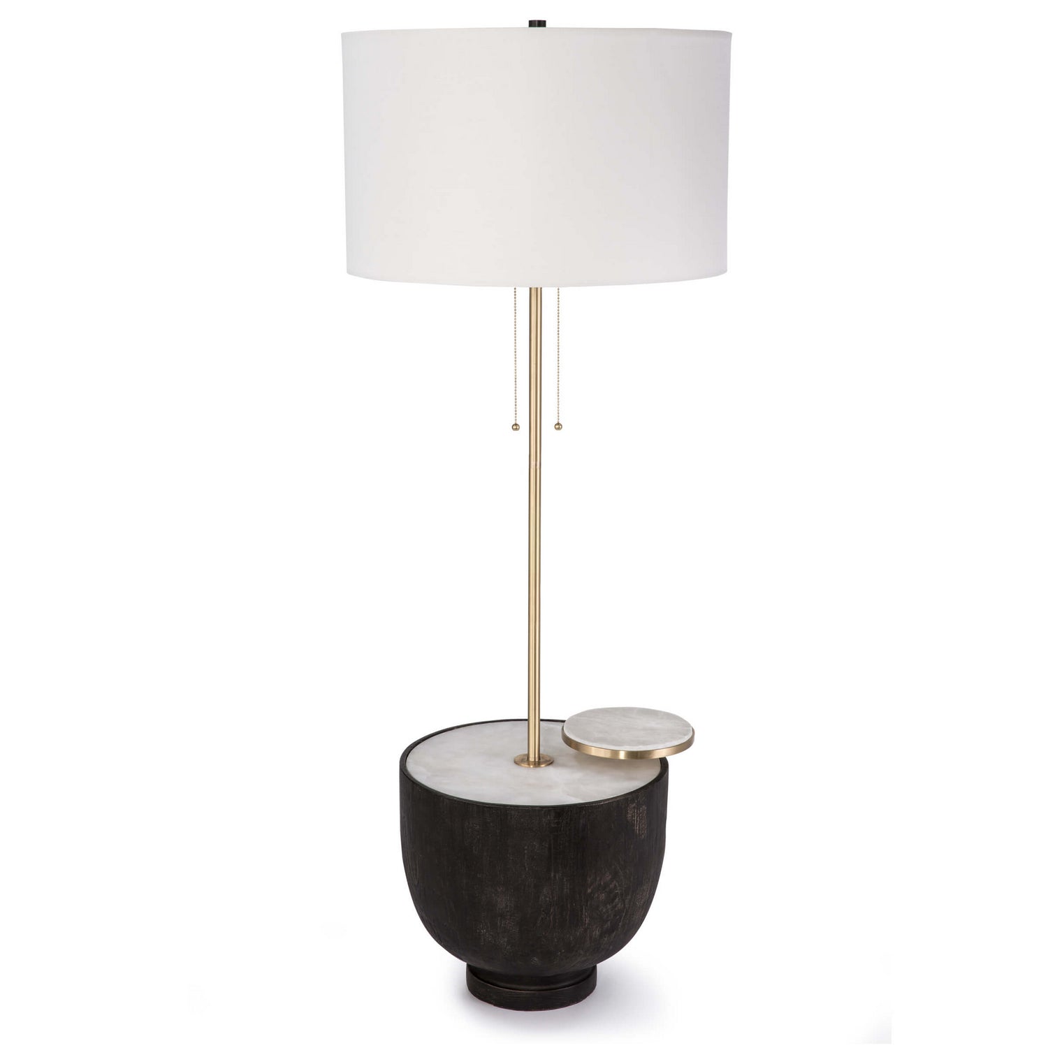 Regina Andrew - Two Light Floor Lamp - Theo - Ebony- Union Lighting Luminaires Decor