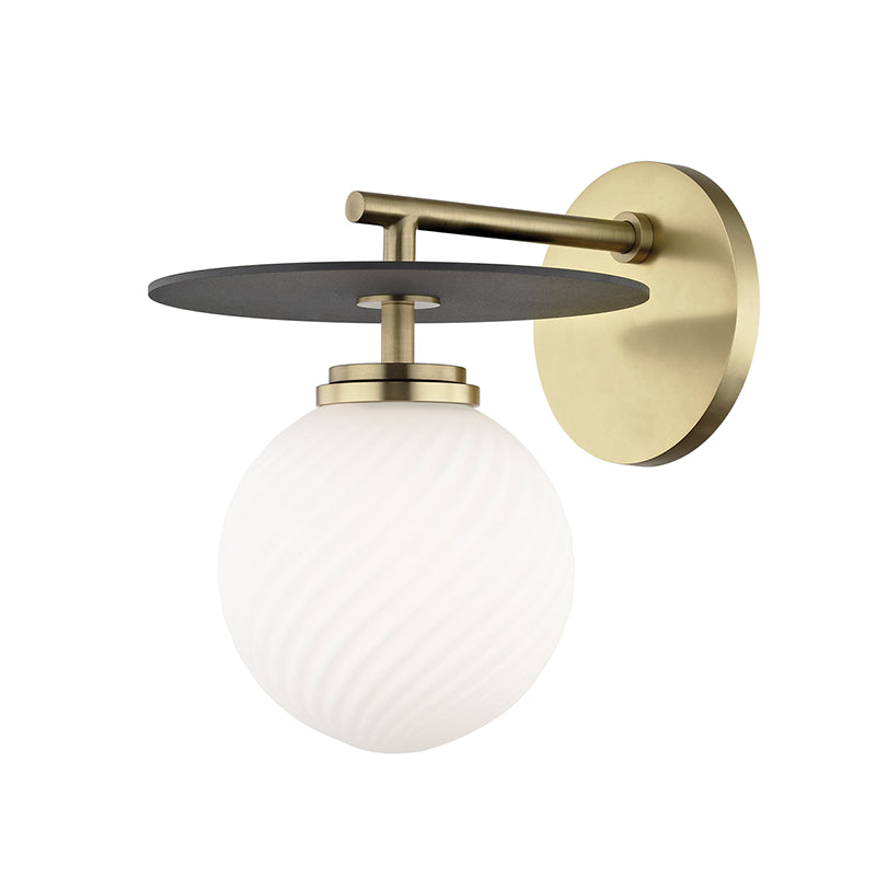 Mitzi - LED Wall Sconce - Ellis - Aged Brass/Black- Union Lighting Luminaires Decor