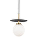 Mitzi - LED Pendant - Ellis - Aged Brass/Black- Union Lighting Luminaires Decor