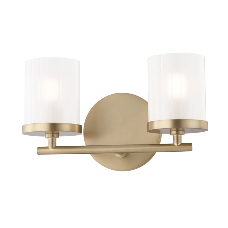 Mitzi - Two Light Bath and Vanity - Ryan - Aged Brass- Union Lighting Luminaires Decor