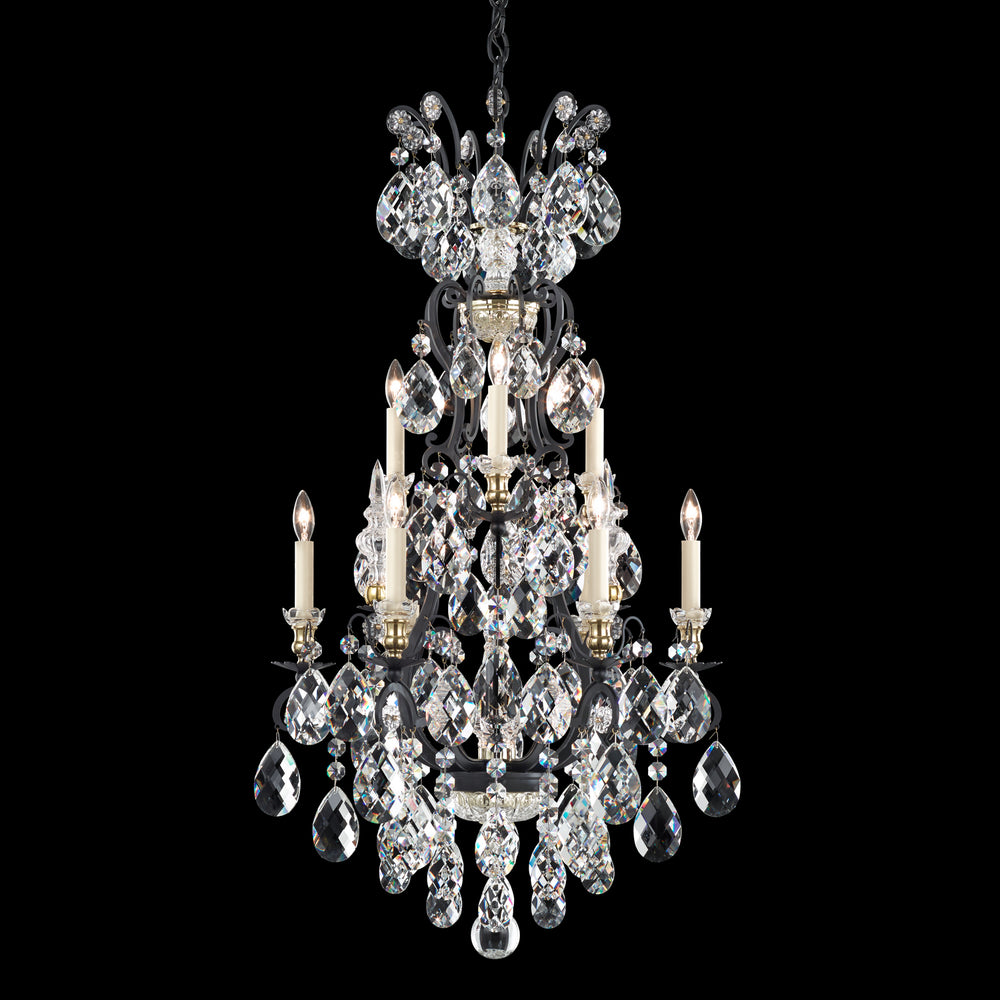 Schonbek - Ten Light Chandelier - Renaissance - Black- Union Lighting Luminaires Decor