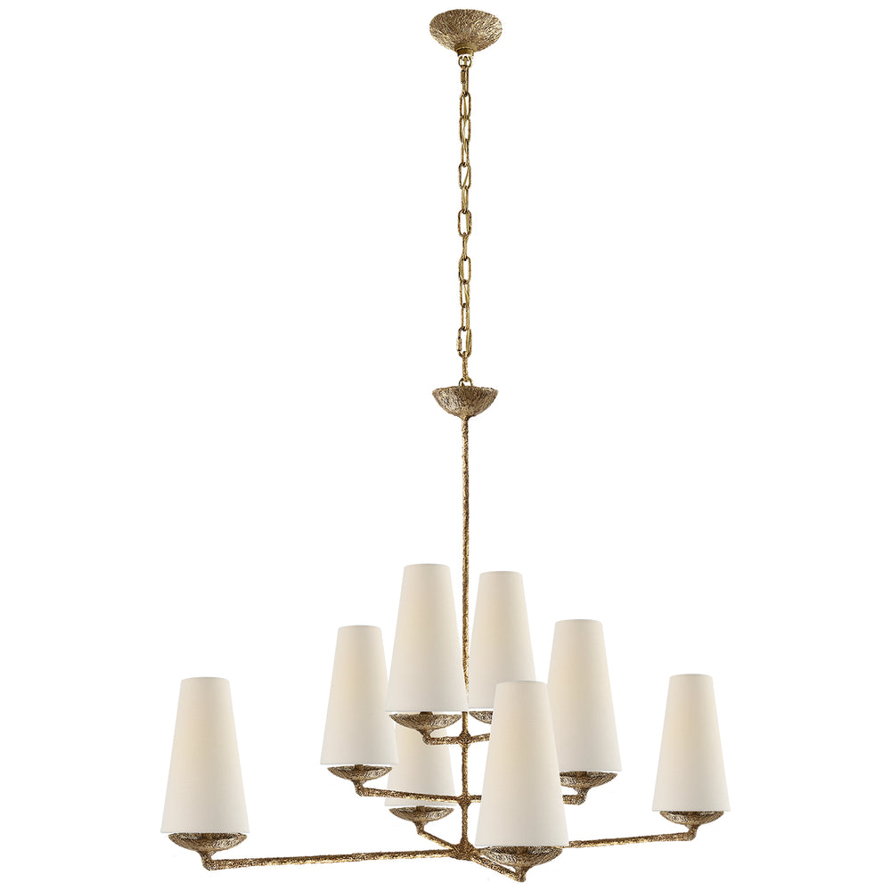 Visual Comfort Signature Canada - Eight Light Chandelier - Fontaine - Gilded Plaster- Union Lighting Luminaires Decor