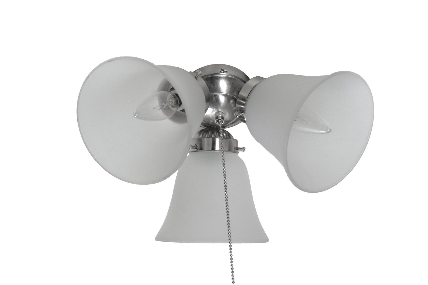 Maxim - Three Light Ceiling Fan Light Kit - Fan Light Kits - Satin Nickel- Union Lighting Luminaires Decor