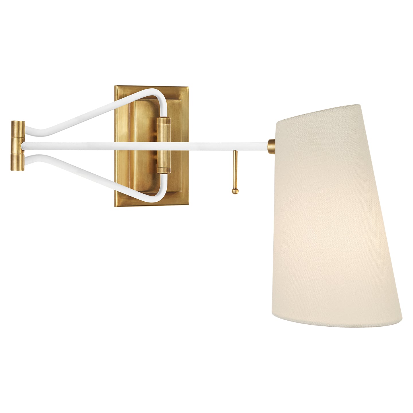 Visual Comfort Signature Canada - One Light Wall Sconce - Keil - Hand-Rubbed Antique Brass and White- Union Lighting Luminaires Decor