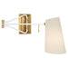 Visual Comfort Signature Canada - One Light Wall Sconce - Keil - Hand-Rubbed Antique Brass and White- Union Lighting Luminaires Decor