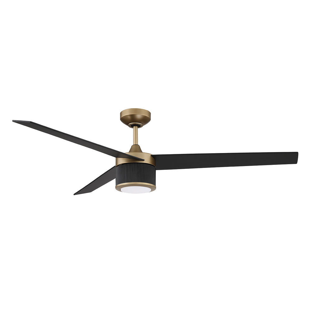 "Kendal Canada - 56"Ceiling Fan - Trilon - Oilcan Brass & Black- Union Lighting Luminaires Decor"