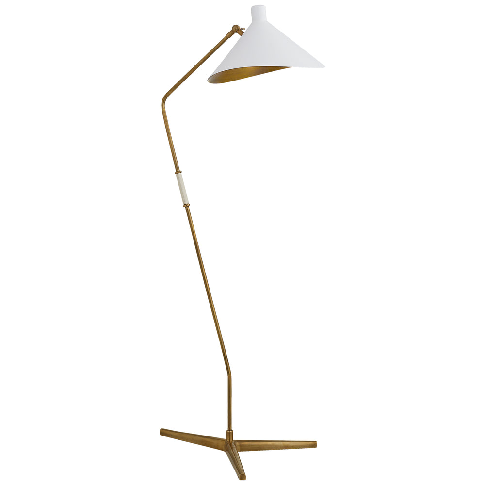 Visual Comfort Signature Canada - One Light Floor Lamp - Mayotte - Hand-Rubbed Antique Brass- Union Lighting Luminaires Decor