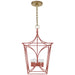 Visual Comfort Signature Canada - Four Light Lantern - Cavanagh - Coral and Gild- Union Lighting Luminaires Decor