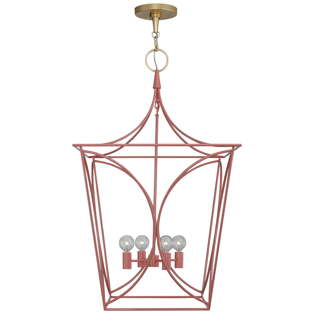 Visual Comfort Signature Canada - Four Light Lantern - Cavanagh - Coral and Gild- Union Lighting Luminaires Decor