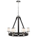 Ralph Lauren Canada - Six Light Chandelier - Riley - Polished Nickel and Chocolate Leather- Union Lighting Luminaires Decor
