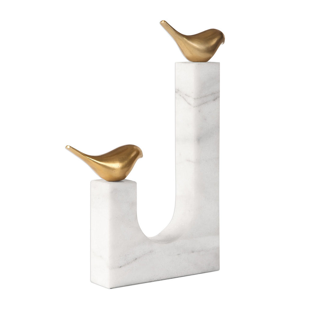 Uttermost - Sculpture - Songbirds - White Marble- Union Lighting Luminaires Decor