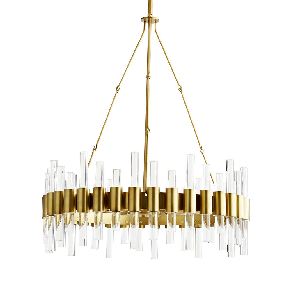 Arteriors - Eight Light Chandelier - Haskell - Antique Brass- Union Lighting Luminaires Decor