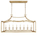 Visual Comfort Signature Canada - Eight Light Linear Pendant - Darlana Fancy - Gilded Iron- Union Lighting Luminaires Decor