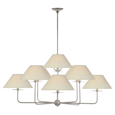Visual Comfort Signature Canada - Nine Light Chandelier - Kelley - Burnished Silver Leaf- Union Lighting Luminaires Decor