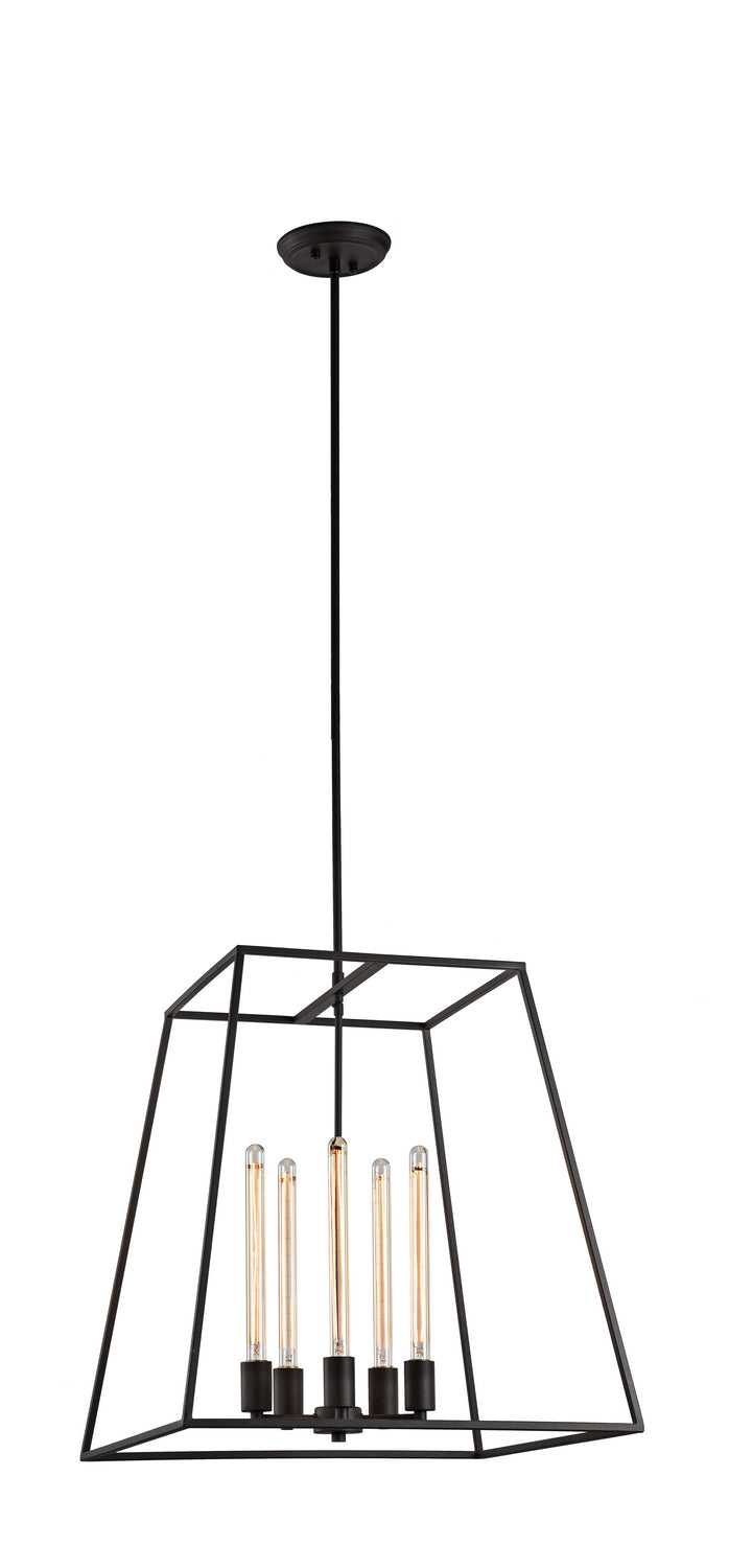 Matteo Canada - Five Light Pendant - Candor - Rusty Black- Union Lighting Luminaires Decor