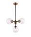 Matteo Canada - Four Light Chandelier - Maru - Aged Gold Brass- Union Lighting Luminaires Decor