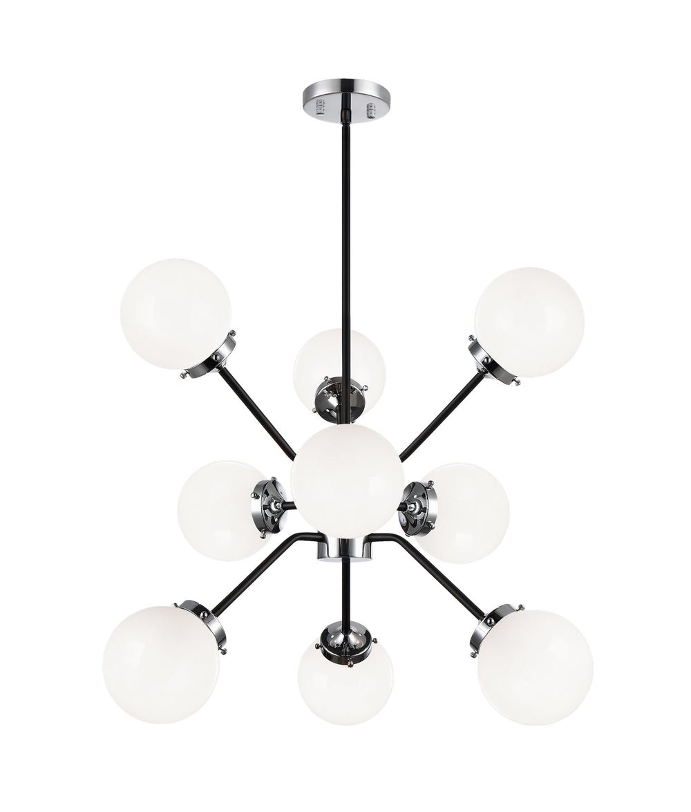 Matteo Canada - Nine Light Chandelier - Maru - Chrome- Union Lighting Luminaires Decor
