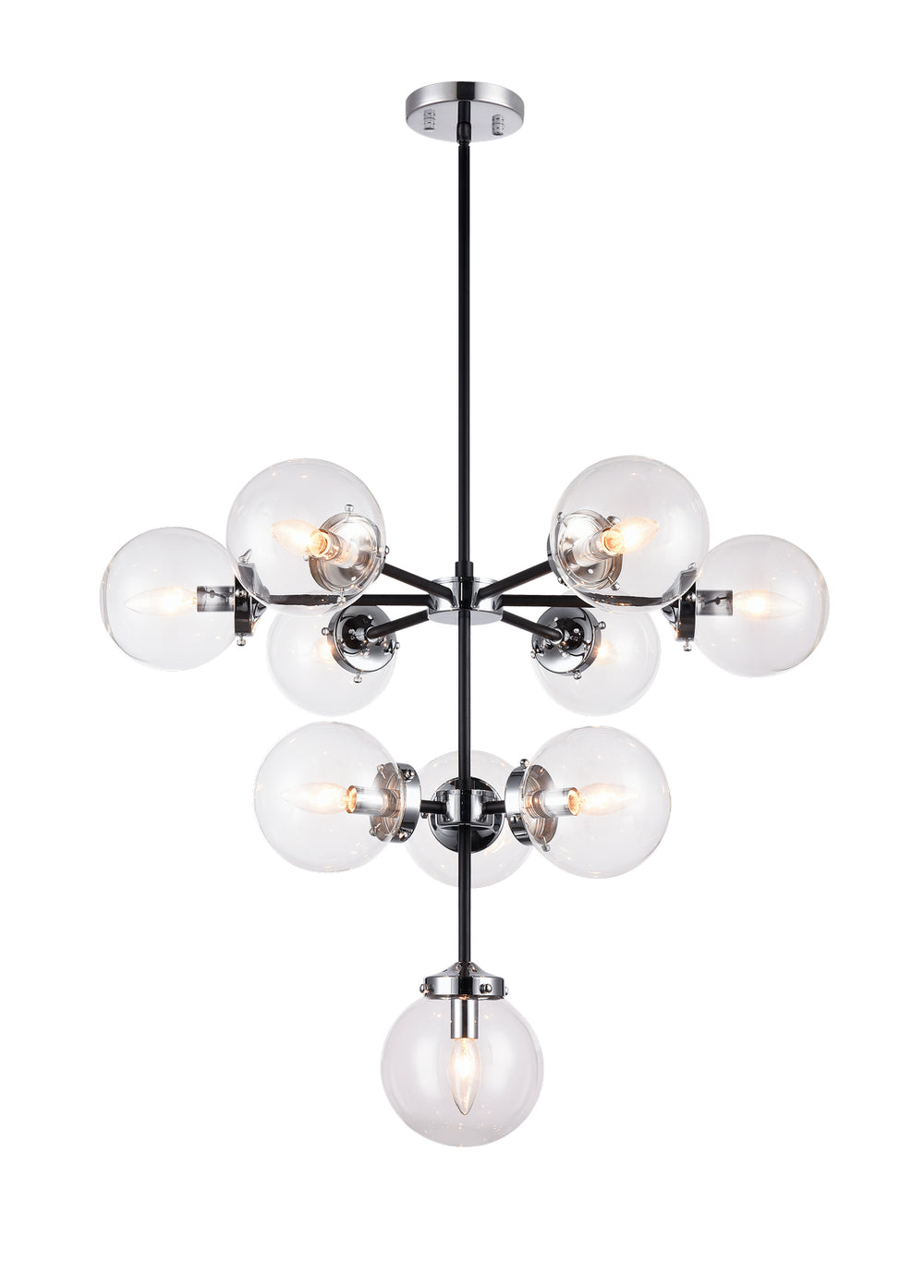 Matteo Canada - Ten Light Pendant - Maru - Chrome- Union Lighting Luminaires Decor